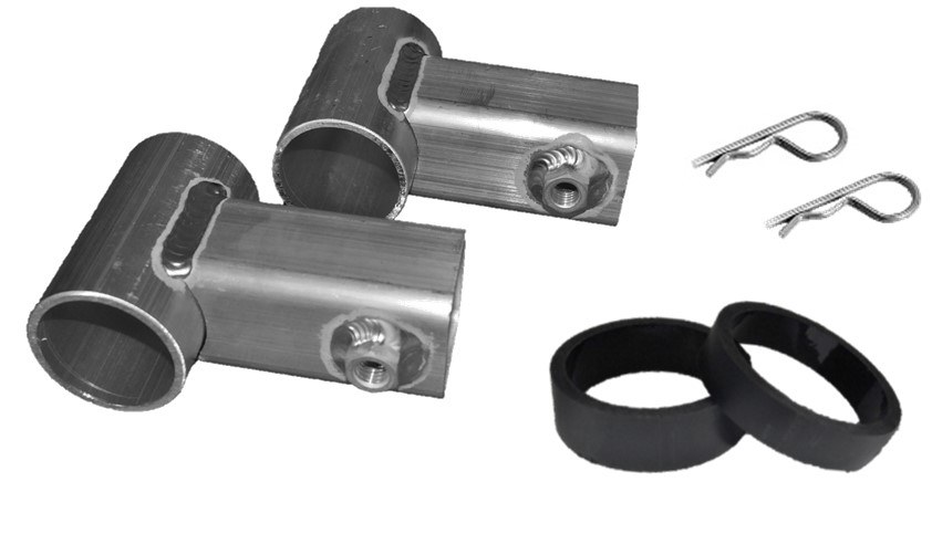 Ensemble de 2 braquettes en T - pour essieu - 9004